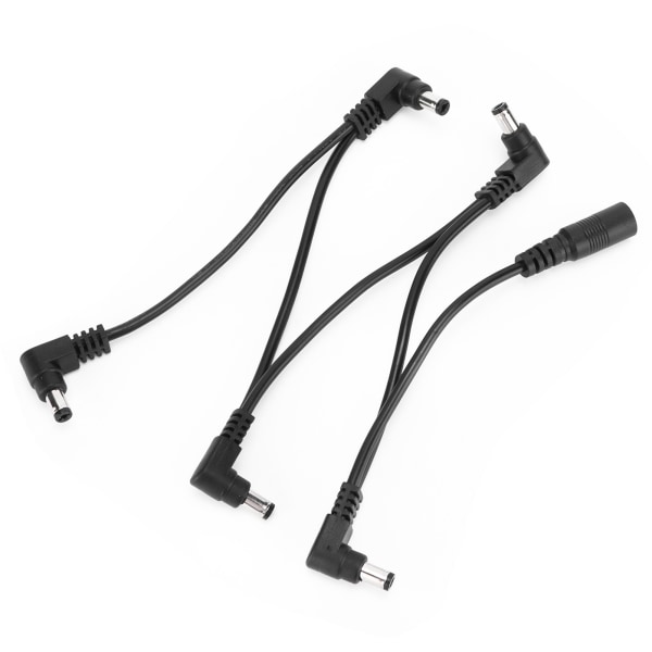 Guitar Effekt Kabel Tilbehør Enkelt Pedal Strømledning DC 5-Vejs Vinkelstik1 til 5