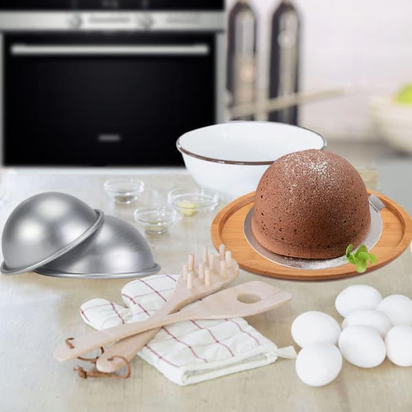 10 cm halvsirkelform aluminium halvkule chiffon kakeform bikini kake dessert pudding bakeform