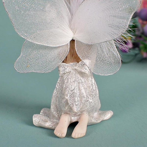 Resin Fairy Figurines Lovely Girl Angel Staty Creative Desktop Ornament Garden Outdoor Indoor Decor Prone Position