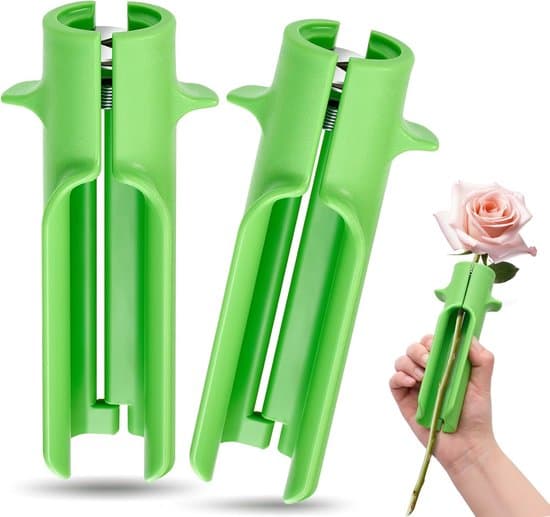 2-delt rosetornfjerner – Stilkstripper til blomsterarrangementer – Haveredskab til