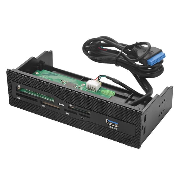 Intern PC-kortläsare USB 3.0-port M2 SD MS XD CF TF-kort Dashboard Frontpanel