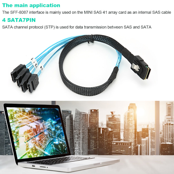 G0101 Mini SAS -kaapeli 36P SFF-8087 - 4SATA palvelindatakaapeli tietokonetarvikkeet