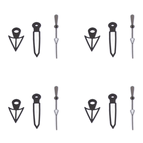 10st Set Klockvisare Klockhänder Timme Minut Sekund Självlysande Klockrörelse Modifieringsdelar för NH35 NH36 SK‑23