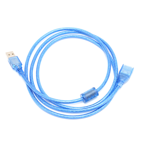 Data Line Hann til Hunn Messing Dobbel Skjerm USB 2.0 Skjøtekabel for Dataoverføring 1.5 Meter