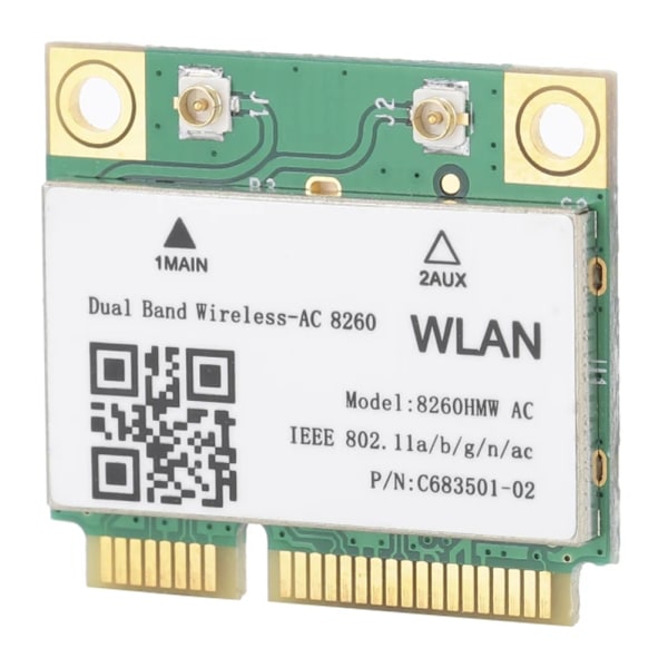 Trådlöst nätverkskort Gigabit dual-band 2.4G/5G Bluetooth 4.1 Mini PCIE 802.11ac 867Mbps 8260HMW