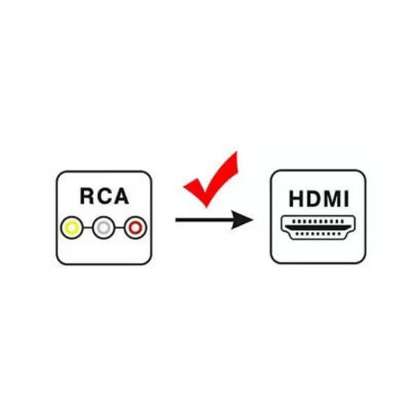 AV til HDMI-adapterkabel, RCA-kabel, AV til HDMI-omformer, adapterkabel for spillboks