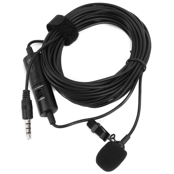 Lavalier Mikrofon Deep Noise Reduction Clip On Lapel Mic til mobiltelefoner Computere Mixere EM1(enkelthoved)