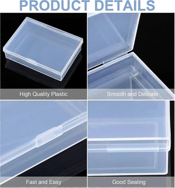 10 Pieces Playing Card Box, Card Storage Box, Small Plastic Box with Lid, Small Storage Box, Suitable for Small Items and Other Crafts