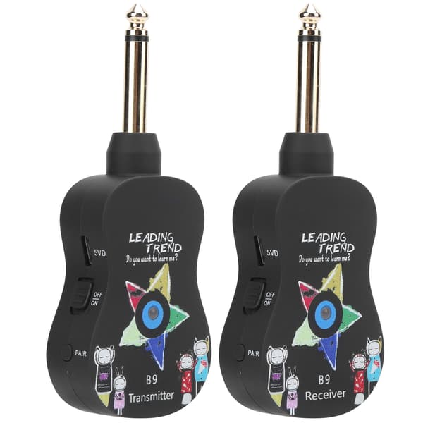 Trådløst guitarsystem Sender Modtager Elektronisk Pickup Reverb Diskant Bas Justering