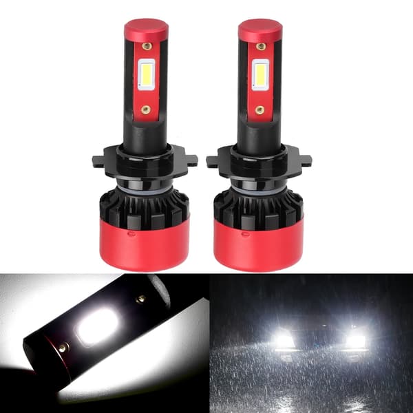 2 stk H7 96W Super Sterk Aluminium LED Bilfrontlys Auto Frontlys Hvit Lys