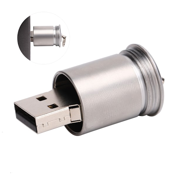 Unik Dåseformet U Disk Moderne Bærbar USB Flash Drive Messing Gul (128GB)