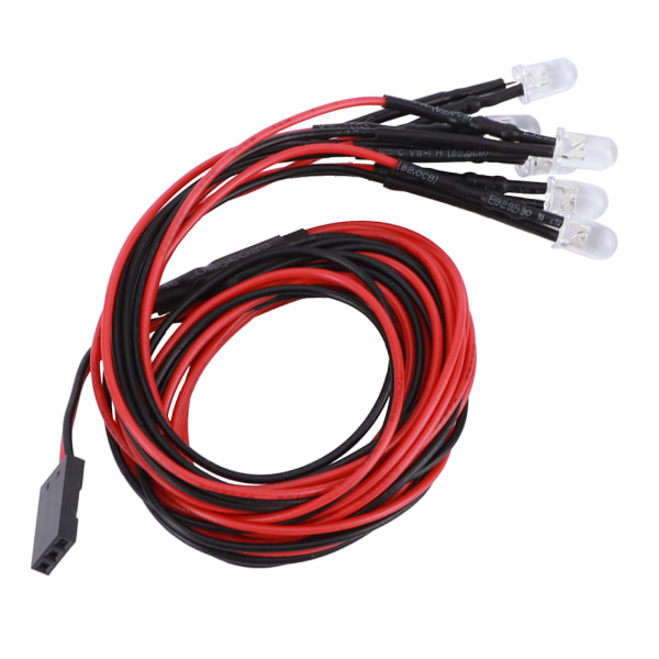 LED Tagbagagebærer Lampe Firkantet Lampeskærm Passer til Trx4/SCX10 II 90046 90047 1/10 RC Bil 6LED