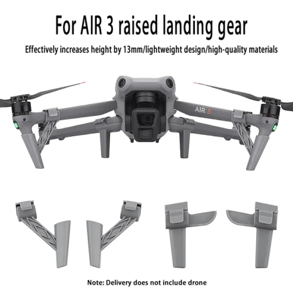 Passer for DJI AIR3 Drone forhøyet stativdeksel Landing Gear Booster E