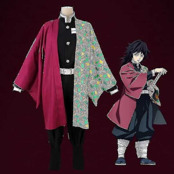 Anime Demon Slayer Børns Tanjirou Nezuko Cosplay Kostume Sæt 4-5 År Tomioka Giyuu