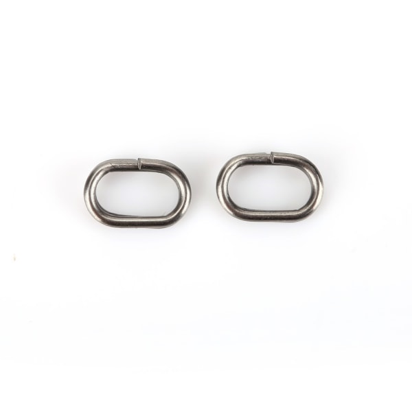 100 stk. Ovale Splitringe i rustfrit stål, drejelig snap, fiskegrej-connector (5x8mm)