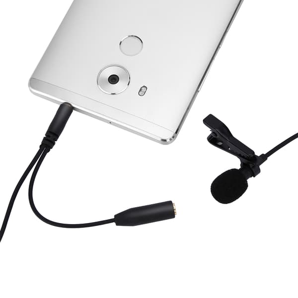 3,5 mm Jack Mini Kablet Clip-on Revers Håndfri Headset Mikrofon Mic