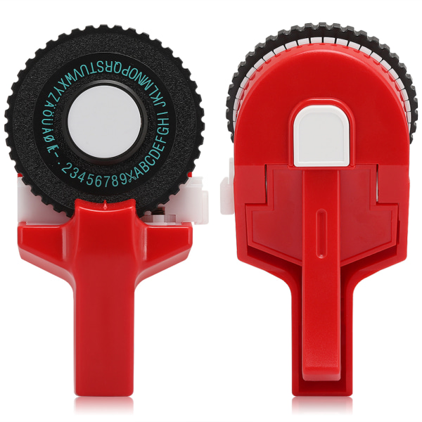 Mini manuaalinen teippivalmistaja koristeellinen värillinen ABS 3D kohokuviointiteippi 9 mm Handbook Red