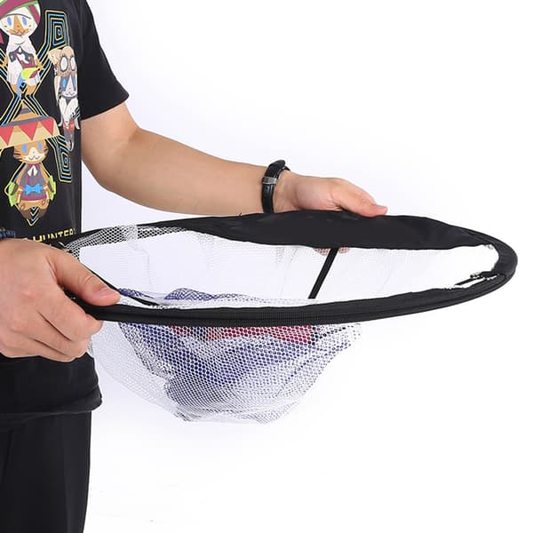 Sort Nylon Mesh Foldbar Golf Chipping Net Bolde Samler Beslag Taske Træningstilbehør
