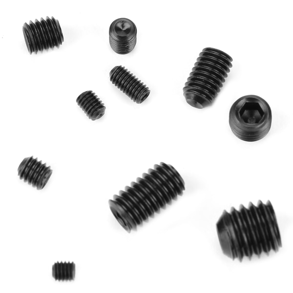 300 stk. M3/M4/M5/M6/M8 Hex Socket Grub Skruesæt Assorteret Kit med Æske