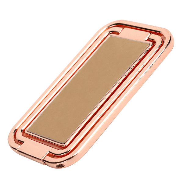 Finger Ring Mobiltelefonhållare Stativ 360° Rotation Metallring Spänne MultiAngle Handgrepp (Roséguld)