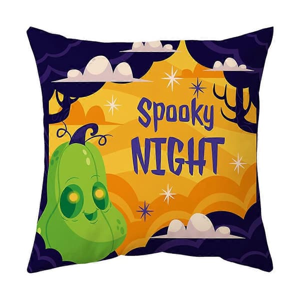Sæt med 4 Halloween-dekorationspudebetræk 45*45cm dekorative pudebetræk til sofa hjemmesofa