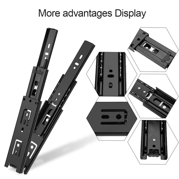 2 kpl Mini lyhyt laatikon liukukiskot Huonekalujen ohjainkisko Täysi ulosveto Keittiön kaapin rauta 6 tuumaa