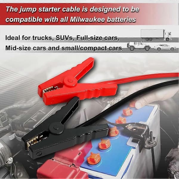 Startkabler for Milwaukee M18 18V Batteri Startmotor