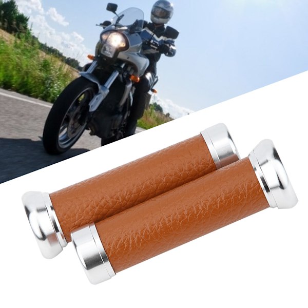 Universal Motorsykkel Håndtak Grips Sklisikker Beskyttelse Tilbehør Utskifting (Brun)