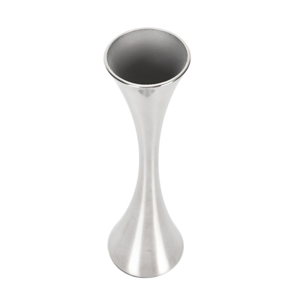 Rostfri Stålvas Innovativ Elegant Modern Stil Rund Mun Metall Blomvas för Vardagsrumsbord