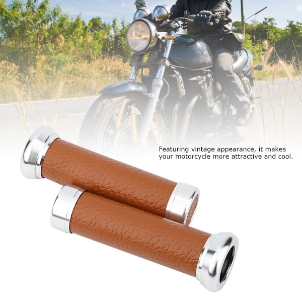 Universal Motorsykkel Håndtak Grips Sklisikker Beskyttelse Tilbehør Utskifting (Brun)