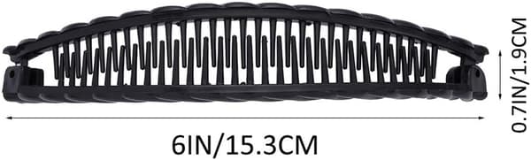 3-pack långa bananhästsvans-hårklämmor - Håraccessoarer för kvinnor och flickor