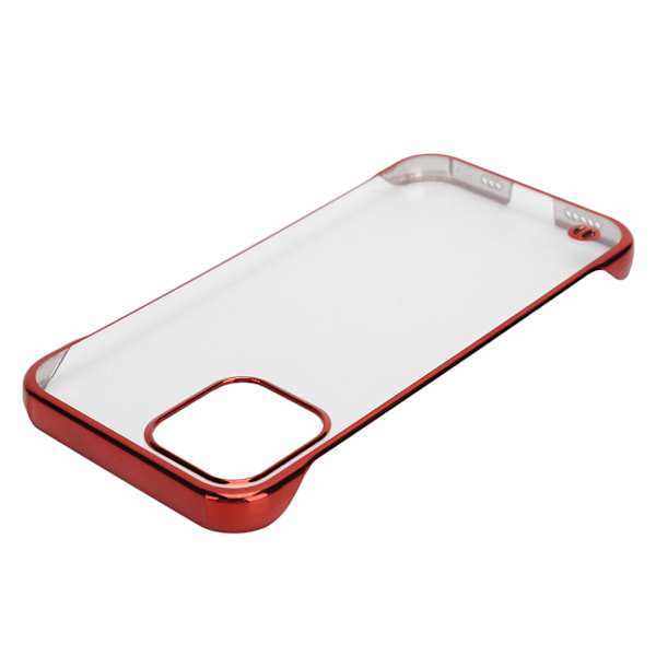Elektropletteret Hårdt PC Telefoncover til Iphone 12 Halv Kant Transparent Mobiltelefon Cover