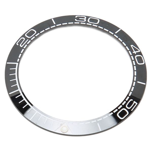 Professionell Klocka Bezel Insert 38mm Keramisk Klocka Bezel Ring Reparationsersättningstillbehör för Urmakare Svart Bas Vit Siffra Prickad Linje