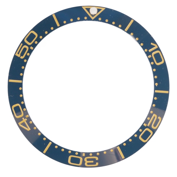 Keramisk klokkerammering Profesjonell 38 mm klokkerammeinnsats erstatningsdeler Tilbehør for urmaker Blue Base Gold Digit