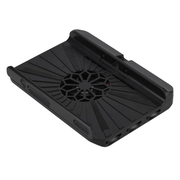 Multi Funktionel Kølestander Ventilatorer USB Drevet Køler Stand Kølepude til Switch Sort