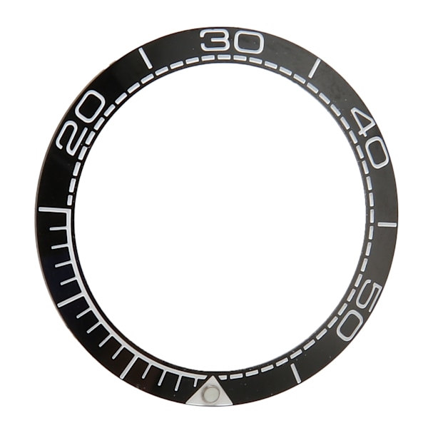 Professionell Klocka Bezel Insert 38mm Keramisk Klocka Bezel Ring Reparationsersättningstillbehör för Urmakare Svart Bas Vit Siffra Prickad Linje