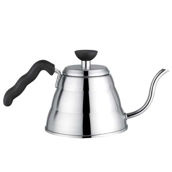 Kaffe- og tekedel i rustfrit stål med svanehalsformet tud til håndbrygning