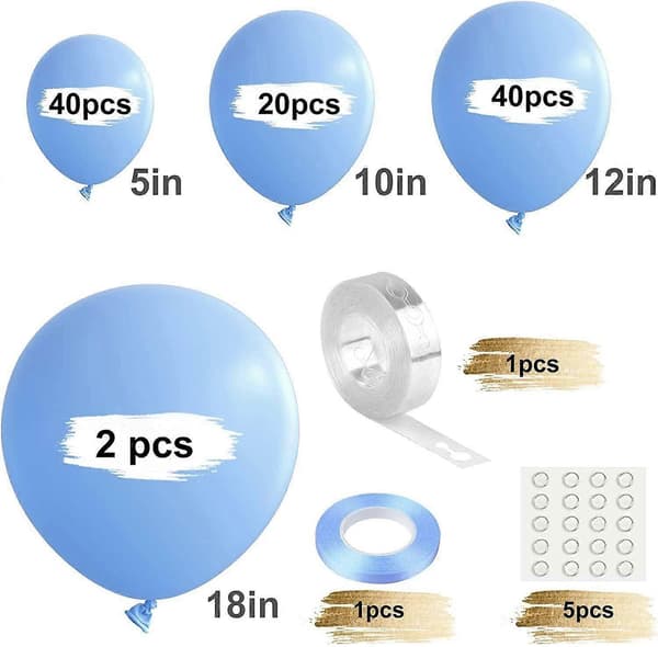 Blå ballonger 102 stk ballonger