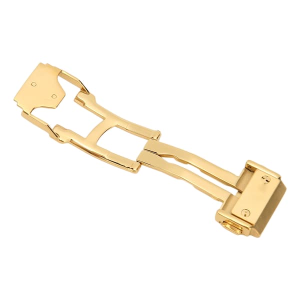 18mm Rustfritt Stål Deployment Dobbel Trykknapp Erstatningsspenne Folding Deployment Lås Klokketilbehør