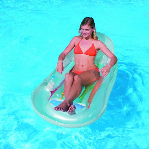 Sommar Uppblåsbar Hopfällbar Flytande Radstol Flytande Säng Poolleksaker Uppblåsbar Hängmatta Underhållningsprodukter för Fritid