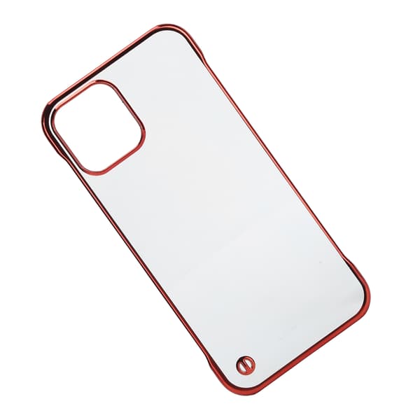 Elektropläterat Hårt PC-telefonfodral för Iphone 12 Halv Ram Transparent Mobiltelefonskydd