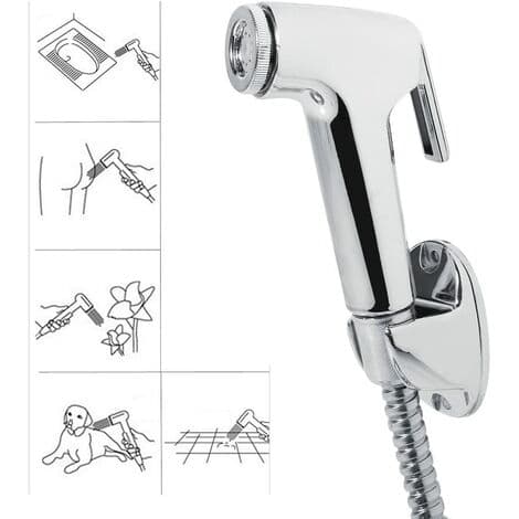 Håndbruser Bidet Multifunktion WC Bidet Bruseslangesæt med Slangeholder og Shattaf Vægmontering AB