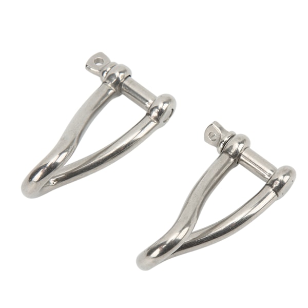 2 st 10mm Skruvfäste Vridbart Shackle 316 Rostfritt Stål Hög Styrka för Yacht Fiskebåt