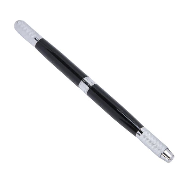 Bærbar Makeup Øjenbryn Læbe Manuel Tatoveringspen Metal Microblading Pen Tilbehør SortYMMR)