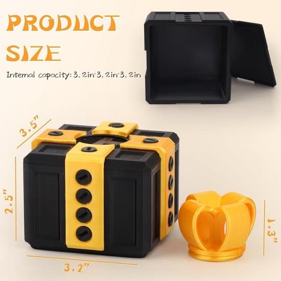 Irritating Gift Box with Screws - Removable Puzzle - Surprise Joke - Christmas Humor - Vegetables (8cm × 8cm)
