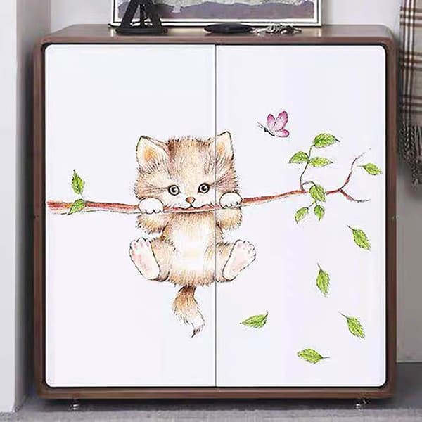 Cute Cat and Tree Branch Wall Decals for Baby Room - 30*60cm 0.2