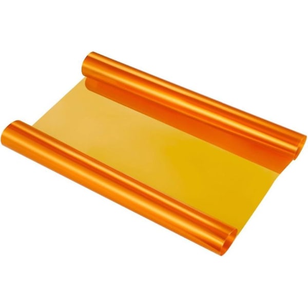 Oransje 30 X 120 cm gjennomsiktig selvklebende film for dekorasjon og beskyttelse av frontlykter på bil og motorsykkel