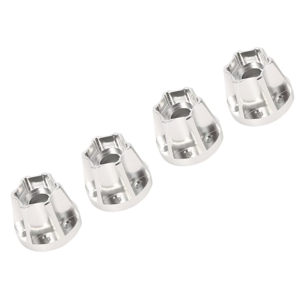 4 stk. 1.9-tommers Sølv Hjul Hex Hub i Aluminiumlegering Passer for SCX10 1/10 RC Bilmodell 20mm