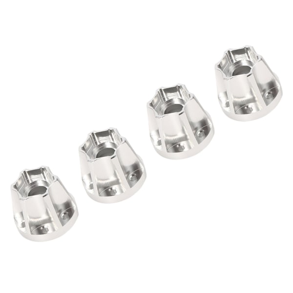 4st 1,9 tum aluminiumlegering Silver Hex Hex Hub Passar för SCX10 1/10 RC bilmodell 20mm