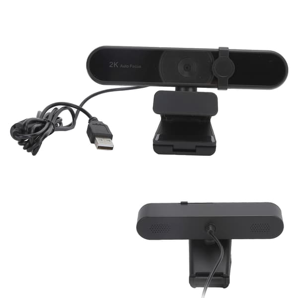 C55A 2K HD Kamera med linsebeskyttelse, indbygget mikrofon, USB computer webcam til videooptagelse